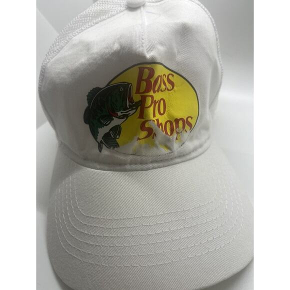Vintage Bass Pro Shops Trucker Hat National Headquarters Mesh Back Snapback - Picture 1 of 9